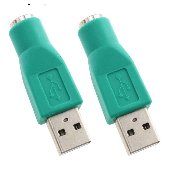 2pcs PS/2 Female to USB Male Converter USB to PS2 Adapter - Picture 1 of 3